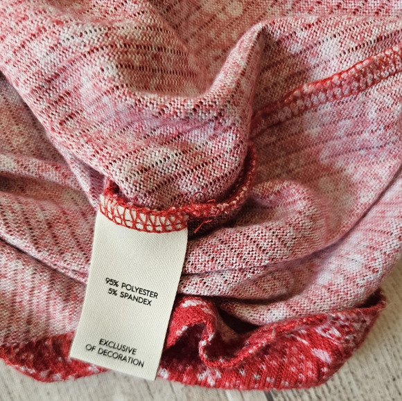 Laura Ashley Size Medium Red Soft Nightgown Cozy Fair Isle Print - Picture 6 of 8